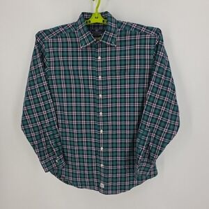 Vineyard‎ Vines Men's Green, Blue, Red Check LS Murray Shirt 100% Cotton Size M
